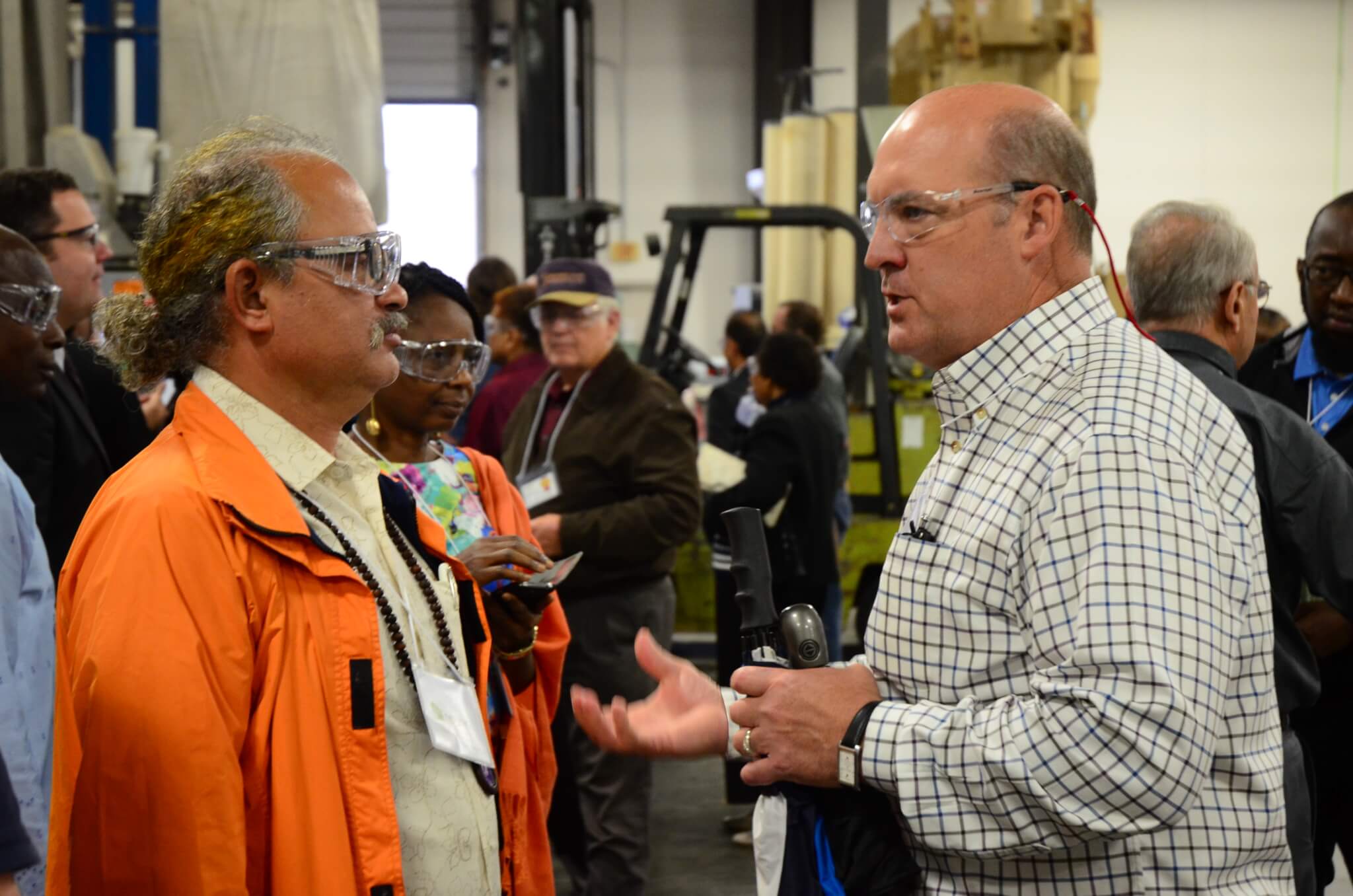 Karl Arnold, VP of Sales & Marketing, giving advice to a customer at our Insta-Pro Headquarters