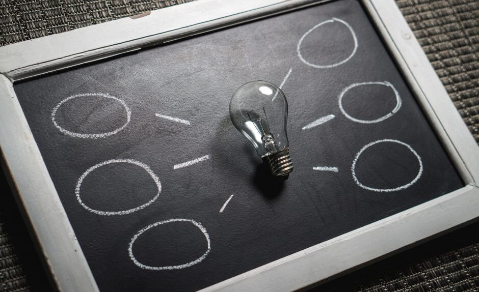 Image showing a light bulb to show idea planning and strategy for the year